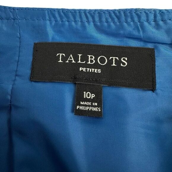 Talbots Cobalt Wool Blend skirt size 10 Petite with Pockets - Picture 3 of 8